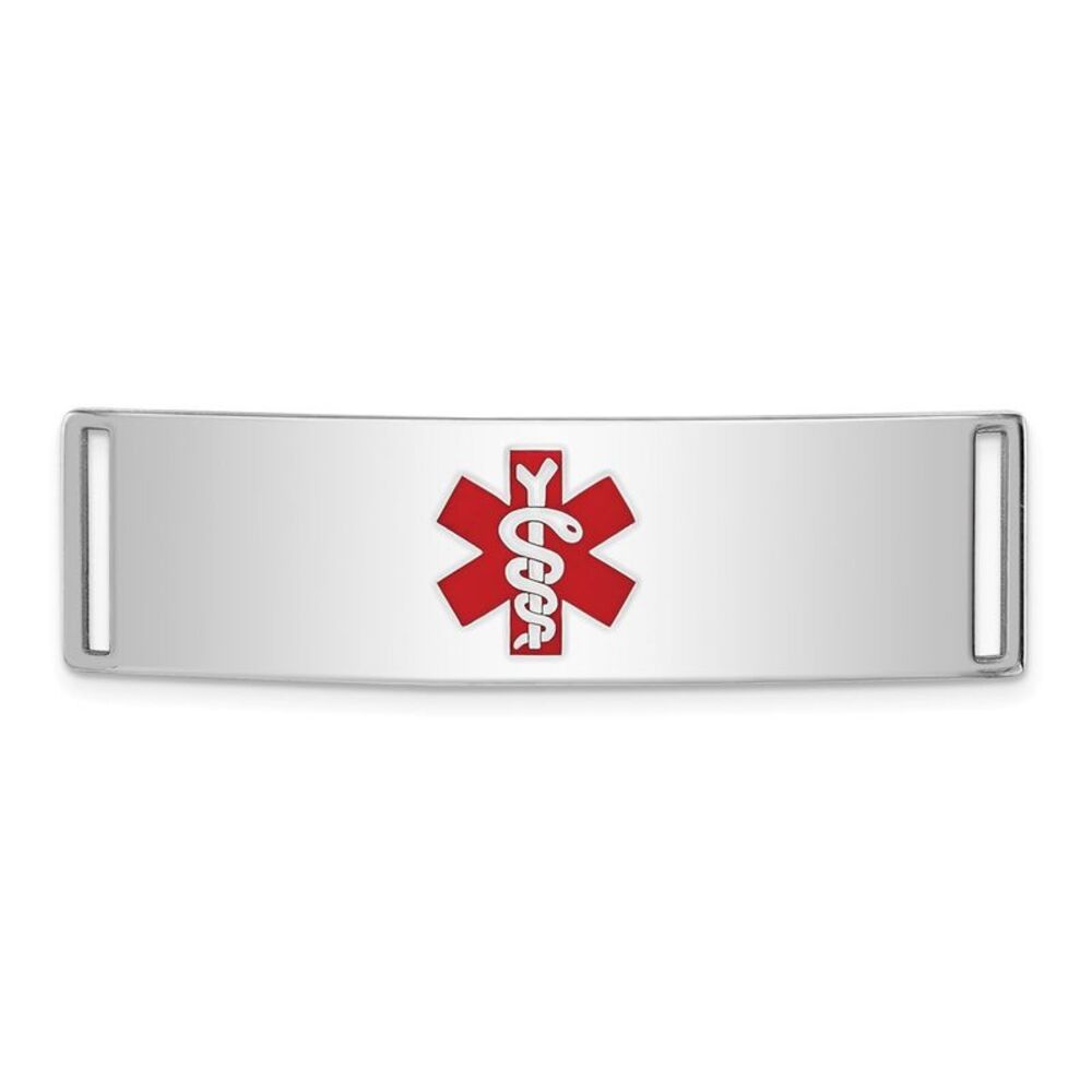 Kazi Luxury Sterling Silver Rhodium-Plated Medical Id Plate